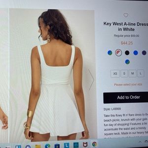 Lucy In The Sky short white dress - brand new - Size Small